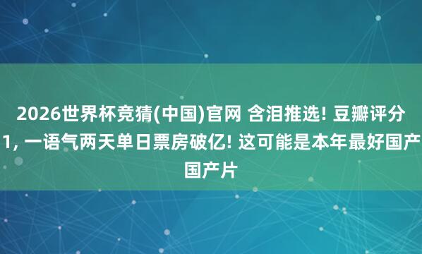 2026世界杯竞猜(中国)官网 含泪推选! 豆瓣评分9.1, 一语气两天单日票房破亿! 这可能是本年最好国产片