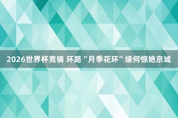 2026世界杯竞猜 环路“月季花环”缘何惊艳京城