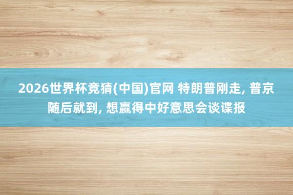 2026世界杯竞猜(中国)官网 特朗普刚走, 普京随后就到, 想赢得中好意思会谈谍报