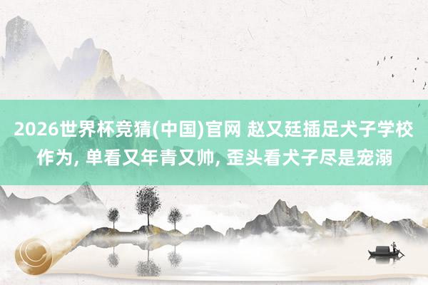 2026世界杯竞猜(中国)官网 赵又廷插足犬子学校作为, 单看又年青又帅, 歪头看犬子尽是宠溺