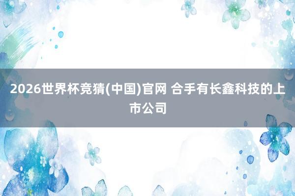 2026世界杯竞猜(中国)官网 合手有长鑫科技的上市公司