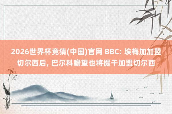 2026世界杯竞猜(中国)官网 BBC: 埃梅加加盟切尔西后, 巴尔科瞻望也将提干加盟切尔西