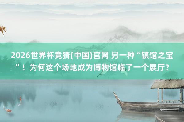 2026世界杯竞猜(中国)官网 另一种“镇馆之宝”!为何这个场地成为博物馆临了一个展厅?