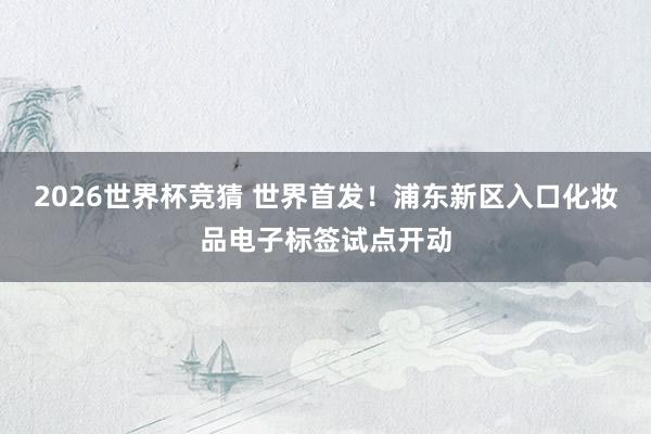 2026世界杯竞猜 世界首发!浦东新区入口化妆品电子标签试点开动