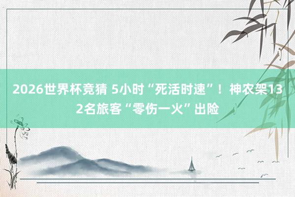 2026世界杯竞猜 5小时“死活时速”!神农架132名旅客“零伤一火”出险