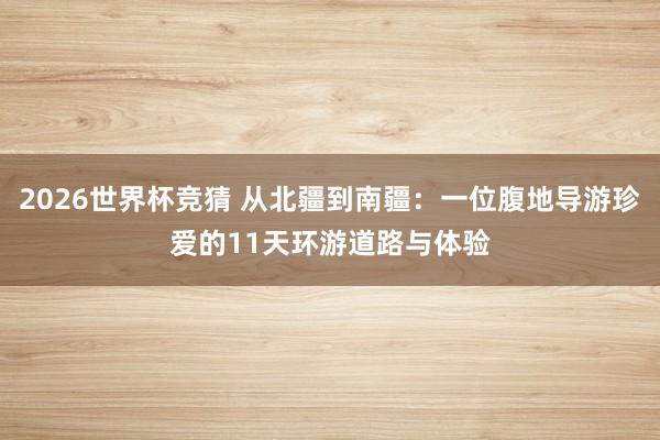 2026世界杯竞猜 从北疆到南疆:一位腹地导游珍爱的11天环游道路与体验