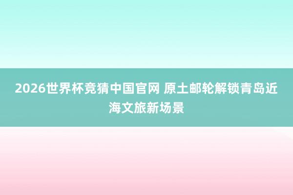 2026世界杯竞猜中国官网 原土邮轮解锁青岛近海文旅新场景